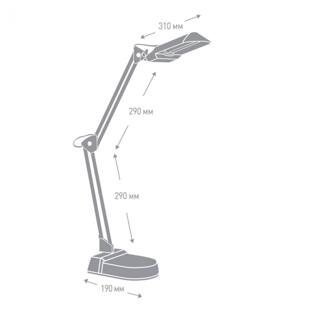 Светильник настольный Camelion KD-017А C01 база+струбцина белый