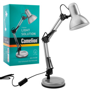 Светильник настольный Camelion KD-313 C03 Е27 серебро