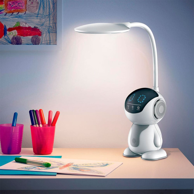 Светильник настольный Camelion KD-858 C01 LED сенсорная регулировка яркости белый/серый