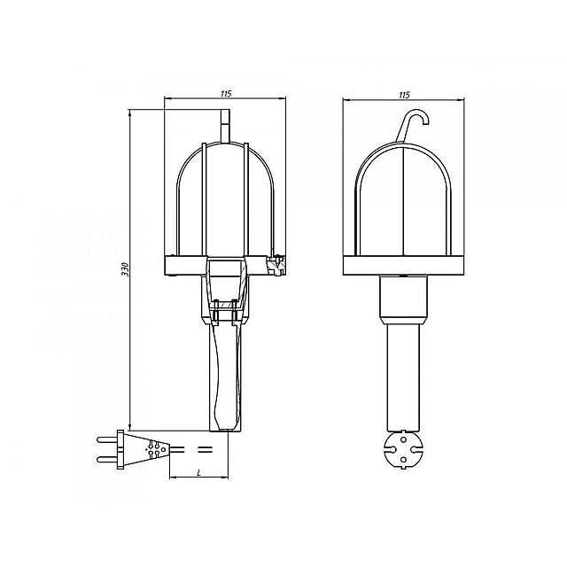 Светильник переносной Ultraflash UF НРБ 01-60-002 Фокус 2210 10 м