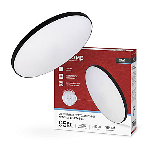 Светильник светодиодный In Home Neo simple-9565-BL 95Вт 6500К 7600лм 230В 460*67 мм черный