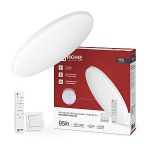 Светильник светодиодный In Home Neo simple-95RC-WH 95Вт с пультом ДУ 3000-6500К 7600лм 230В 460*67 мм белый