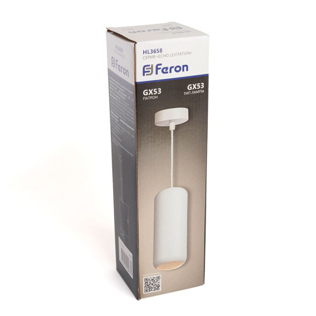 Светильник потолочный Feron Echo Levitation HL3658 48402 на подвесе GX53 12W 230V 80*220 мм белый