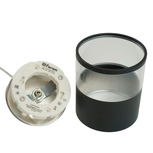 Светильник потолочный Feron Halo Levitation HL4548 48749 на подвесе GX53 12W 230V 85*88 мм черный