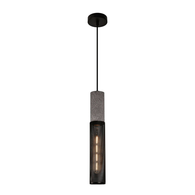 Светильник подвесной TruEnergy Stone Loft 21406 цилиндрический под лампу E27 60*350 мм с металлической сеткой