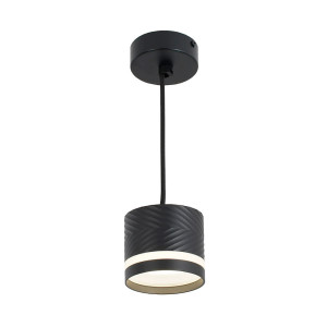 Светильник подвесной TruEnergy TruEnergy 21014 граненый с матовым кольцом под лампу с цоколем GX53 82*70 мм черный