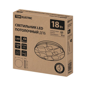 Светильник потолочный TDM Electric Геометрия ДПБ 03 SQ0329-9012 18Вт 6000К