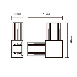 Коннектор Jazzway L-образный PTR CL-WH белый
