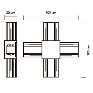 Коннектор Jazzway X-образный PTR CX-WH белый