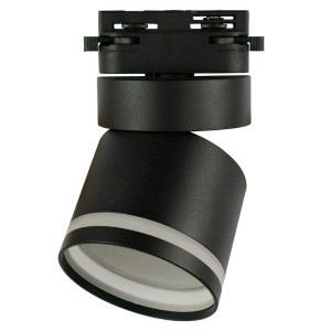 Светильник трековый TruEnergy Track 21131 однофазный поворотный с матовым кольцом под лампу GX53 черный