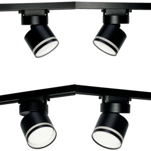 Светильник трековый TruEnergy Track 21131 однофазный поворотный с матовым кольцом под лампу GX53 черный