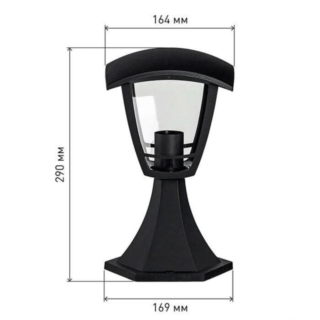 Светильник Элект НТУ 07-60-001 У1 Валенсия садово-парковый черный