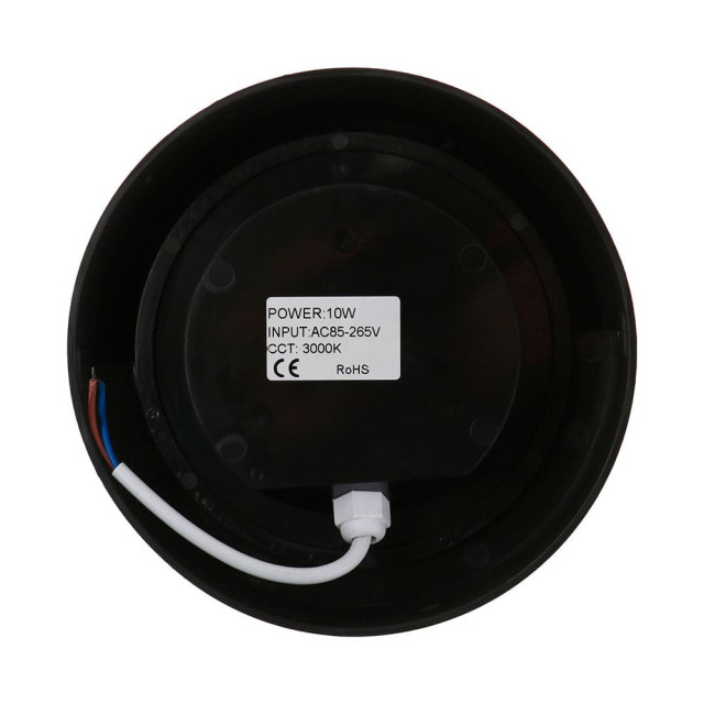 Светильник Сити FSD-048 фасадный 10 Вт 3000К круг IP65 220 В пластик черный