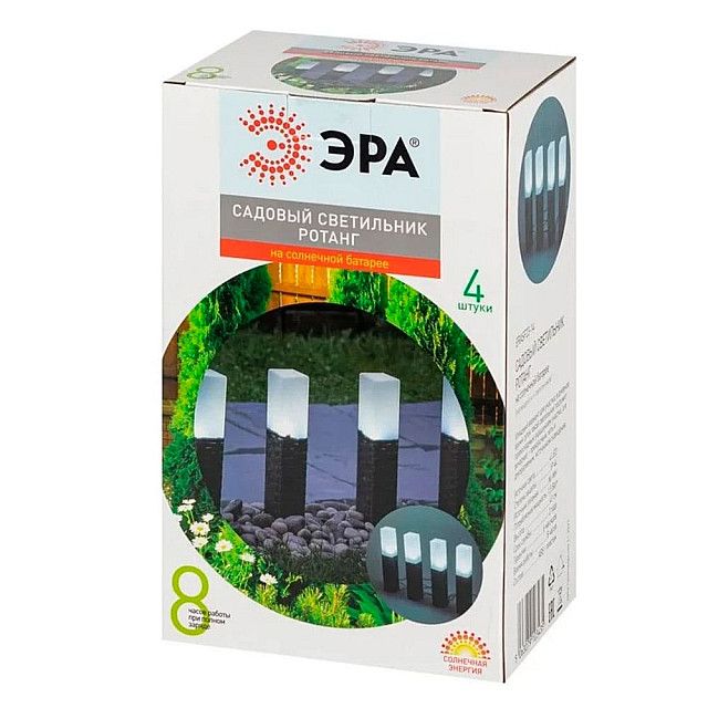 Светильник Эра ERASF23-14 Ротанг Б0062362 на солнечной батарее 41 см 4 LED 4 шт