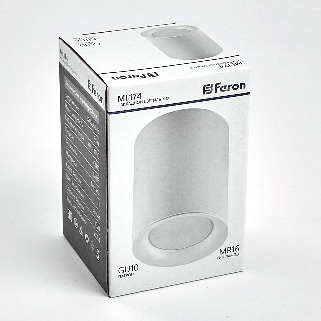 Светильник потолочный Feron ML174 32632 MR16 35W 230V белый