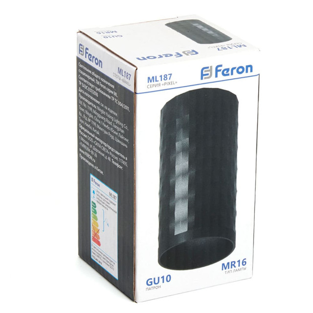 Светильник потолочный Feron Barrel Pixel ML187 48653 MR16 35W 230V GU10 черный