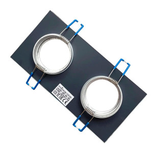 Светильник встраиваемый TruEnergy 21230 двойной под лампы 2*GU5.3 стекло белый