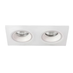 Светильник встраиваемый TruEnergy Simple 21241 двойной под лампы 2*GU10 прямоугольный белый