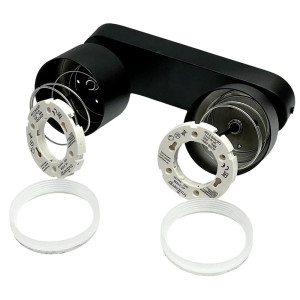 Светильник накладной TruEnergy Modern 21038 двойной с матовым кольцом поворотный спот под лампы 2*GX53