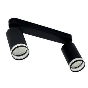 Светильник накладной TruEnergy Modern 21364 двойной поворотный с матовыми кольцами под лампы 2*GU10 круг металл черный