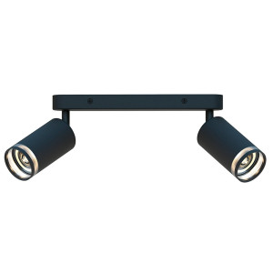 Светильник накладной TruEnergy Modern 21364 двойной поворотный с матовыми кольцами под лампы 2*GU10 круг металл черный