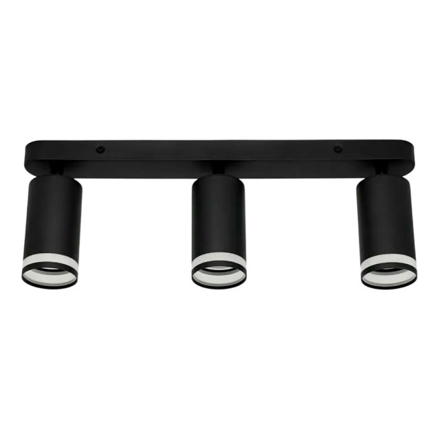 Светильник накладной TruEnergy Modern 21366 с матовыми кольцами поворотный под лампы 3*GU10 металл черный