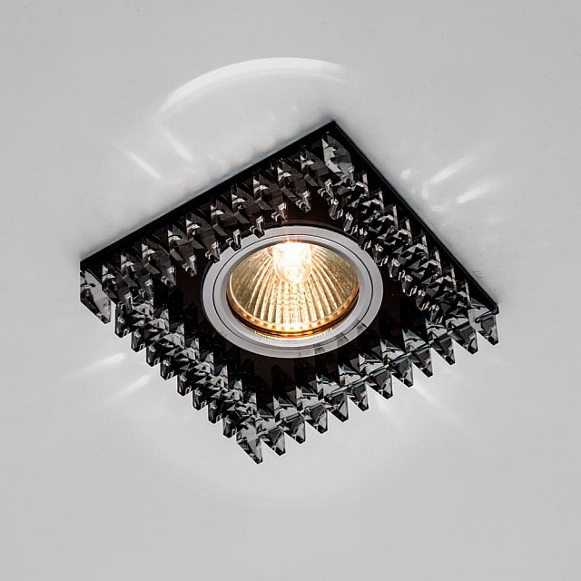 Светильник потолочный Max Light Crystal 25 Black MR16 ограненное стекло черный