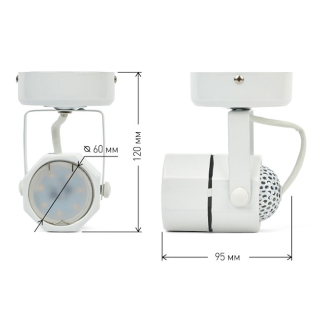 Светильник накладной Эра OL2 Б0044259 GU10 WH 120*95*60 мм