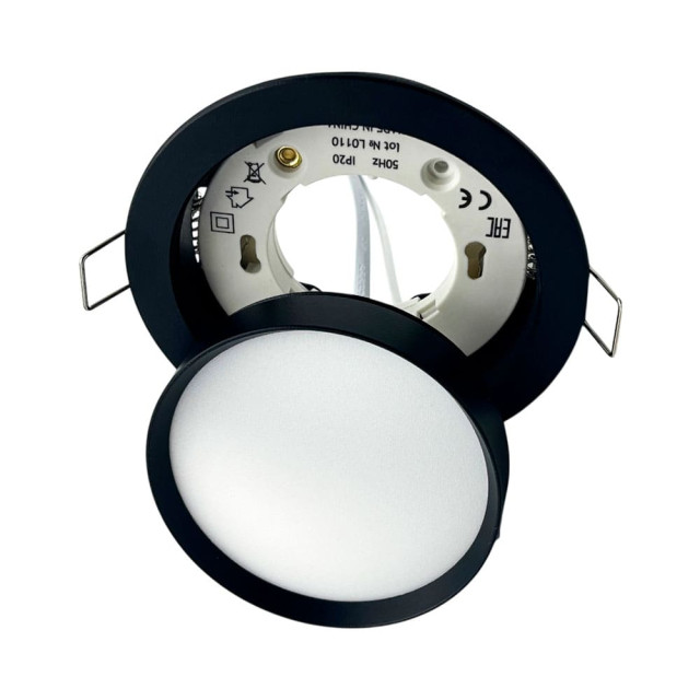 Светильник встраиваемый TruEnergy Nova 21261 с матовым рассеивателем под лампу GX53 черный