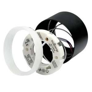 Светильник накладной TruEnergy Modern 21034 с матовым кольцом под лампу с цоколем GX5 83*60 мм черный