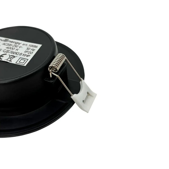 Светильник TruEnergy Fit 10086 круг 5W 4000K IP20 пластик ультратонкий черный