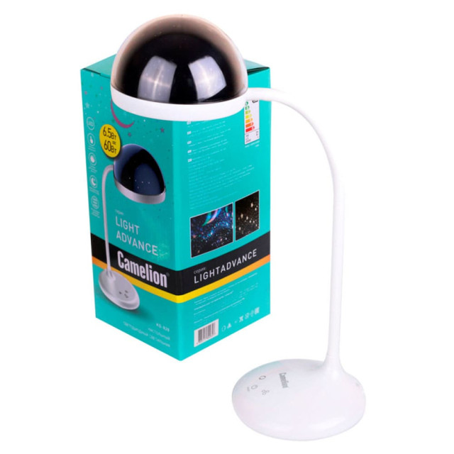 Светильник настольный Camelion KD-828 C01 LED сенсорный регулировка яркости RGB белый