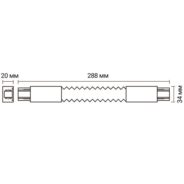 Коннектор Jazzway PTR CF-BL гибкий черный