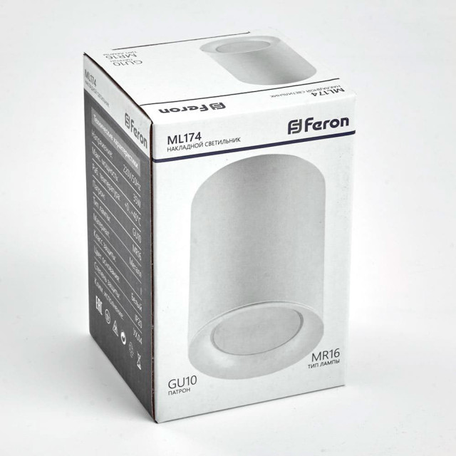 Светильник потолочный Feron ML174 32632 MR16 35W 230V белый