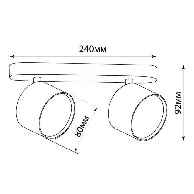 Светильник настенно-потолочный Feron ML212 41477 под лампу GX53 черный
