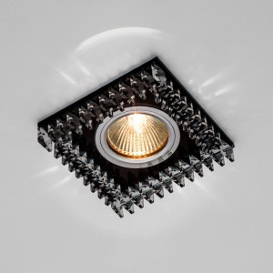 Светильник потолочный Max Light Crystal 25 Black MR16 ограненное стекло черный