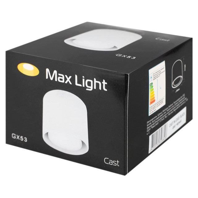 Светильник накладной Max Light Cast 94 Black GХ53 алюминиевое литье круглый черный