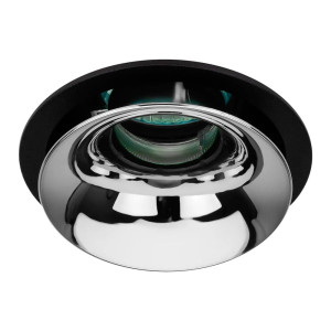 Светильник встраиваемый Эра KL103 Б0056355 BK/CH MR16 GU5.3 черный хром