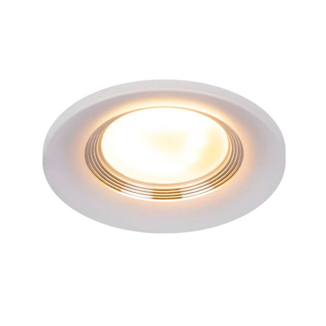 Светильник встраиваемый Эра KL107 Б0061096 WH/SL MR16 GU5.3 белый серебро