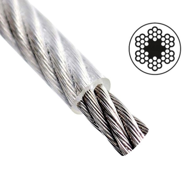 Трос стальной в ПВХ оплетке Starfix SMP-53736-250 М6(5)