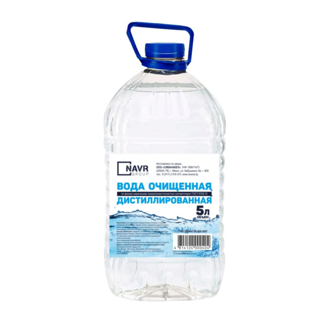 Вода дистиллированная Navr очищенная 5 л