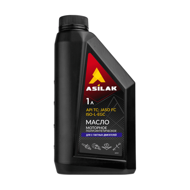 Масло моторное Asilak двухтактное полусинтетическое 1 л