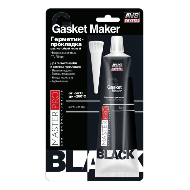 Герметик-прокладка AVS AVK-346 маслостойкий черный 85 г