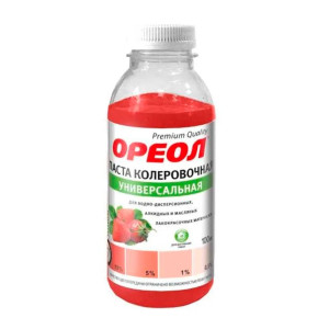 Паста колеровочная Ореол №07 универсальная алый 100 мл