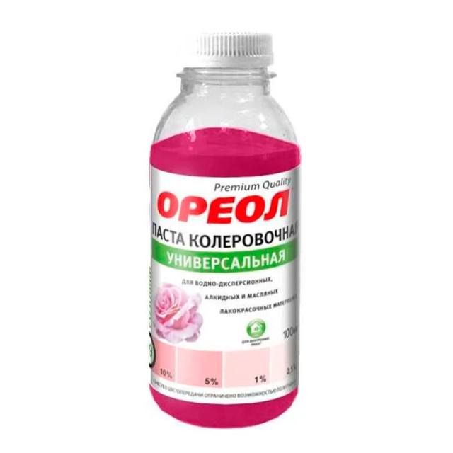 Паста колеровочная Ореол №09 универсальная розовый 100 мл