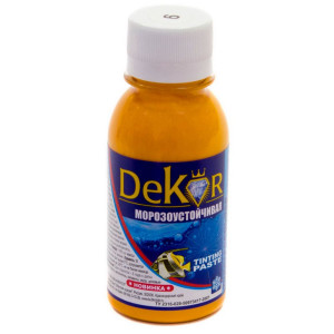 Паста колерная Dekor №6 апельсиновый 0.1 кг
