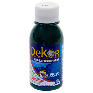 Паста колерная Dekor №16 изумрудный 0.1 кг