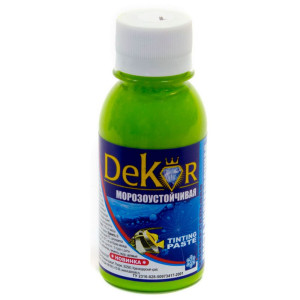Паста колерная Dekor №1 лимонно-желтый 0.1 кг