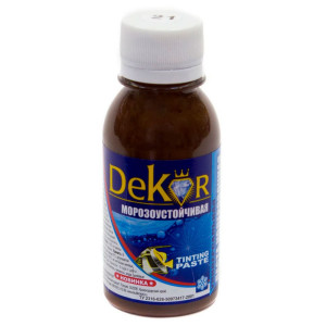 Паста колерная Dekor №21 темно-коричневый 0.1 кг