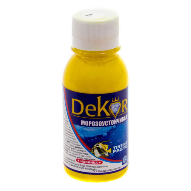 Паста колерная Dekor №2 золотисто-желтая 0.1 кг
